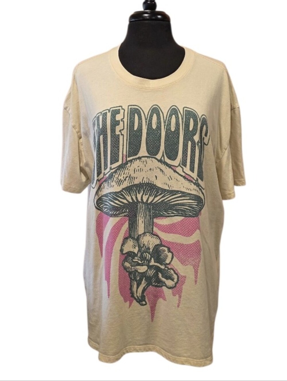 The Doors Graphic Short Sleeve Tee - Beige/Pink